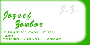 jozsef zombor business card